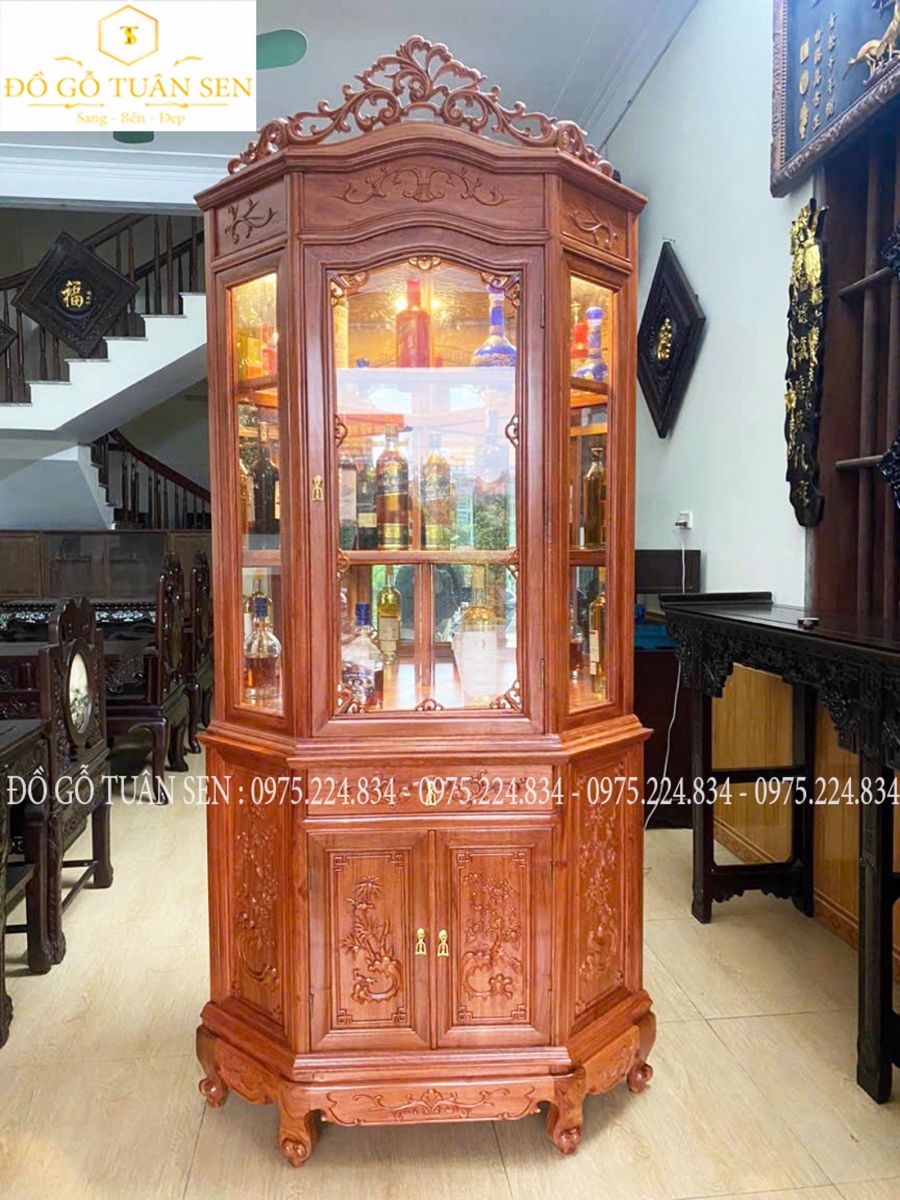 Hình ảnh Tủ rượu gỗ hương